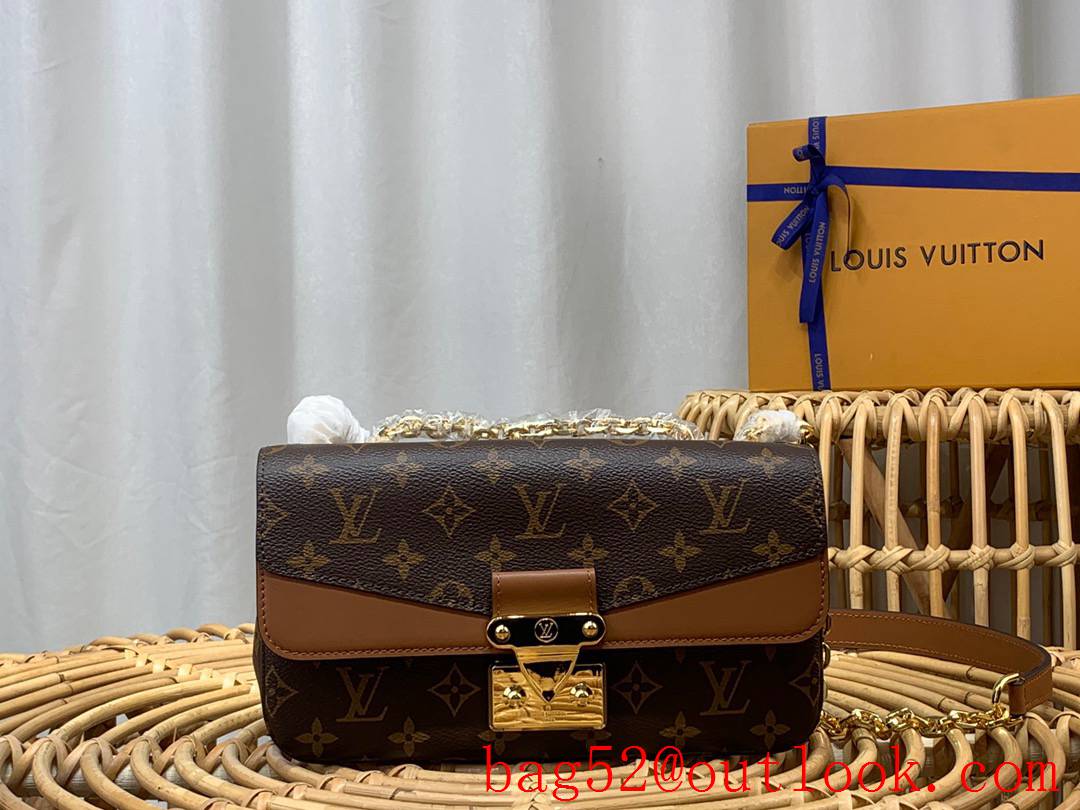 Louis Vuitton LV Marceau Chain Bag Handbag with Monogram Canvas and Leather M46127 Brown
