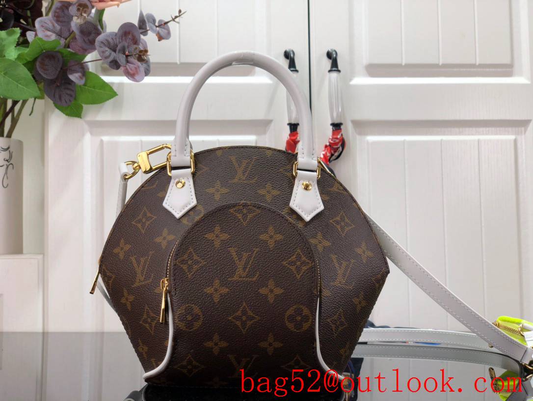 Louis Vuitton LV Match Monogram Canvas Ellipse BB Bag Handbag M20752 Brown & White