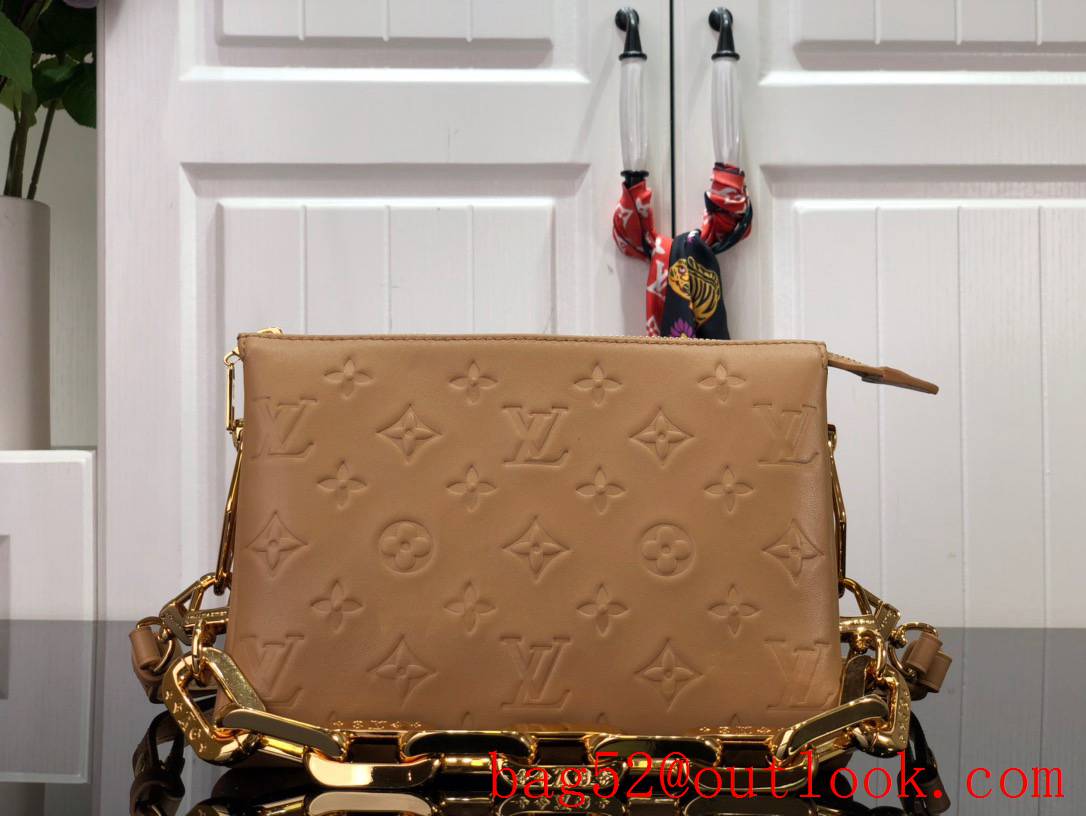 Louis Vuitton LV Monogram Lambskin Leather Coussin Mini Bag Handbag M57796 Brown