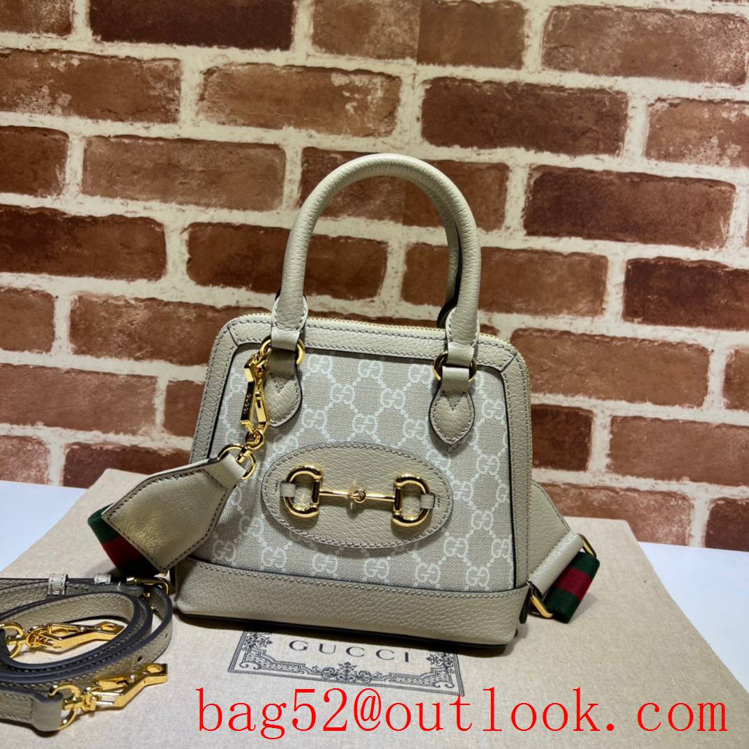 Gucci Horsebit 1955 GG Mini white handbag bag