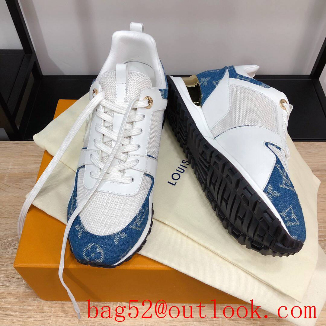 Louis Vuitton lv blue run away sneaker shoes for women