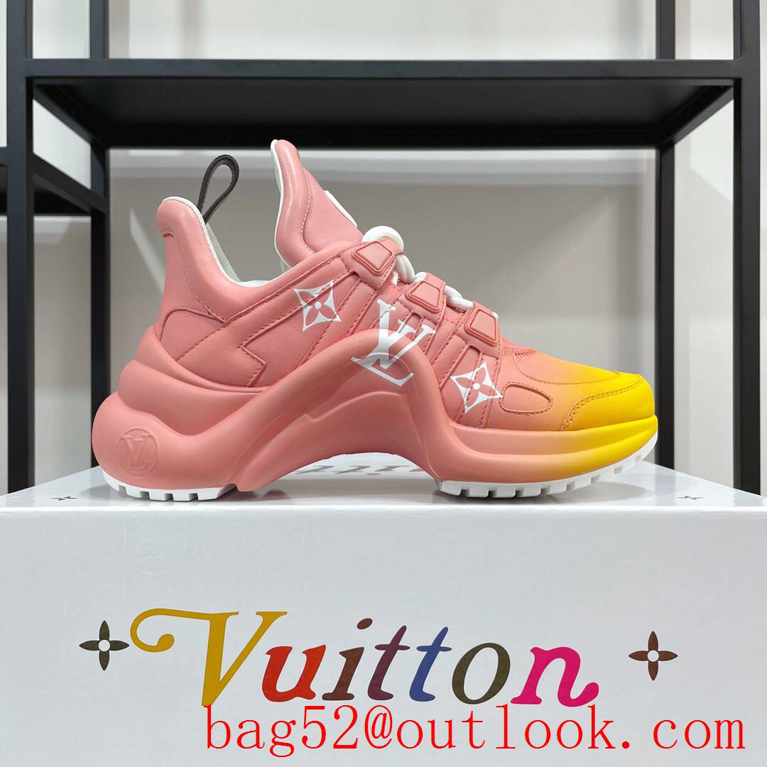 Louis Vuitton lv pink v orange archlight sneaker shoes for women