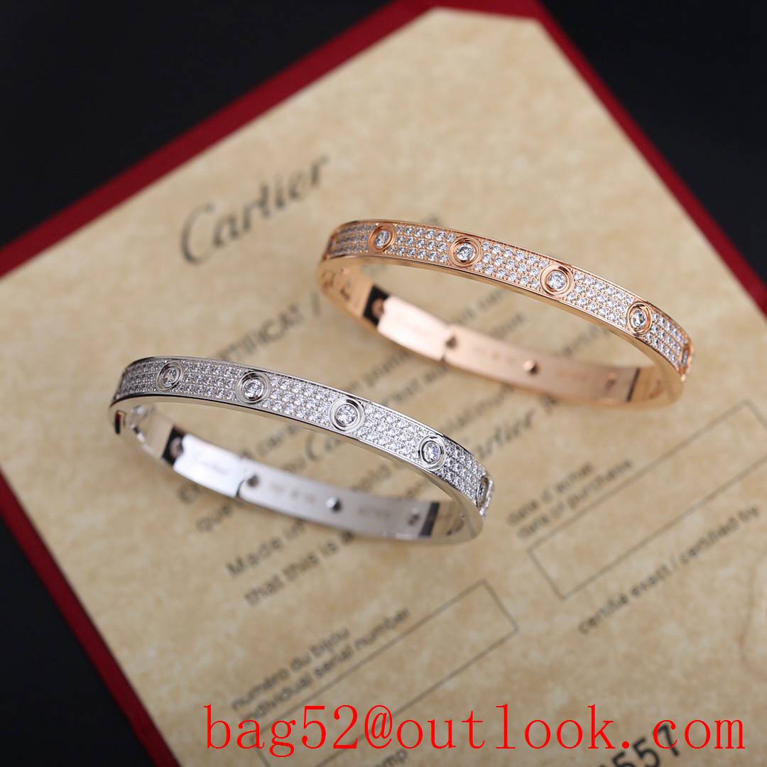Cartier Love Bracelet Wide Version with Full Diamonds 2 Colors