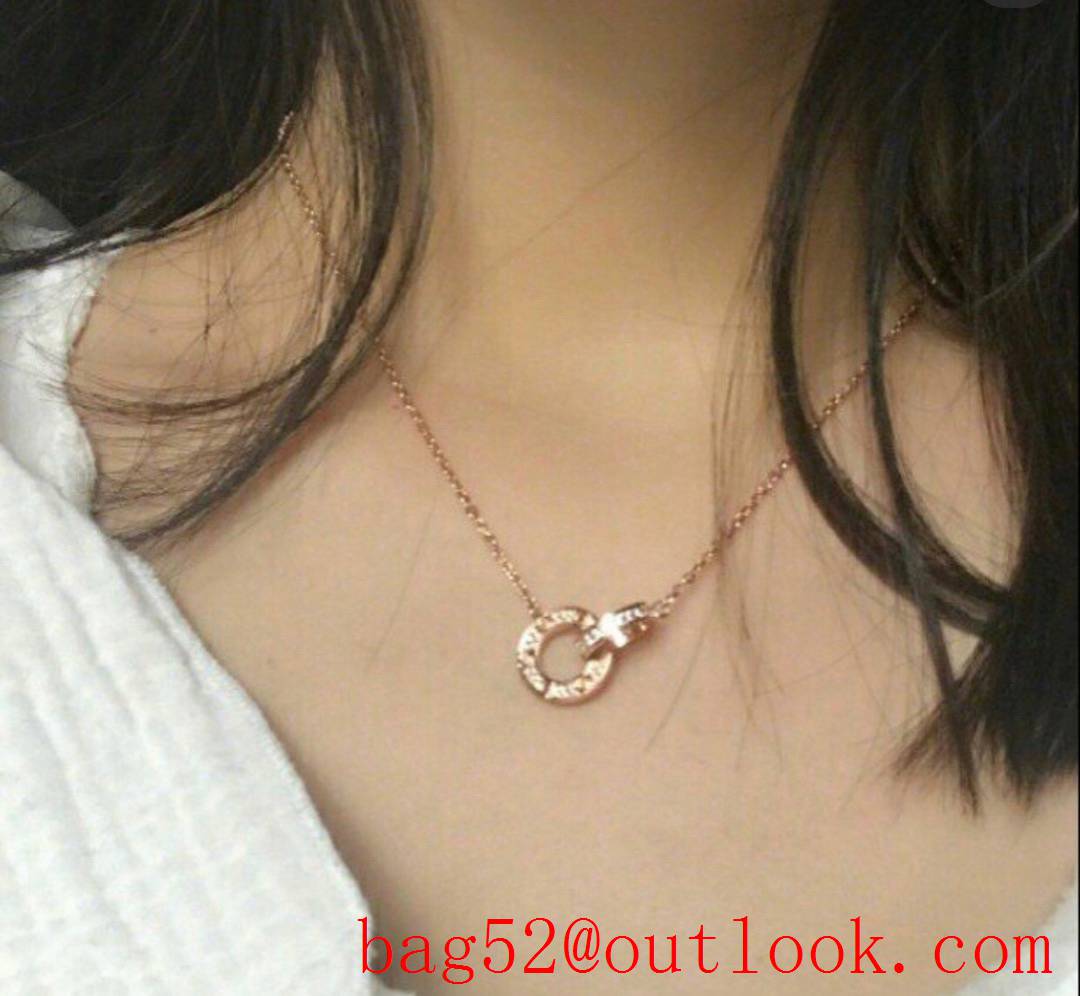 Cartier Love Necklace with Full Diamonds Rose Gold